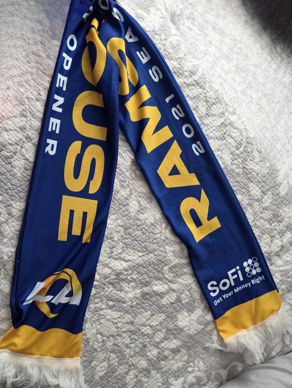 SoFi US Open 2021 Blue & Yellow Scarf LA RAMS